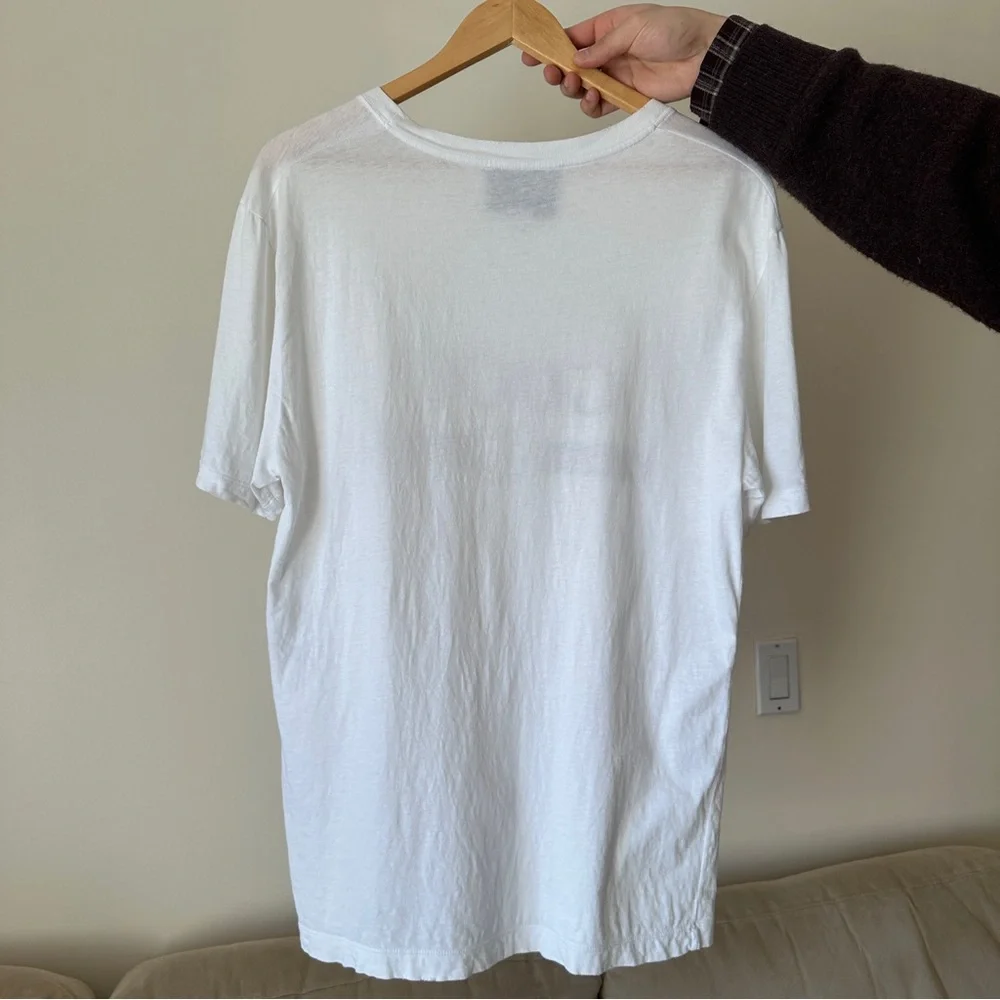 Gucci White Tee with Iconic Stripe Logo - Picture 2 of 5